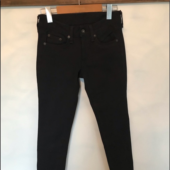 Black raw cut leg jeans - Picture 2 of 2